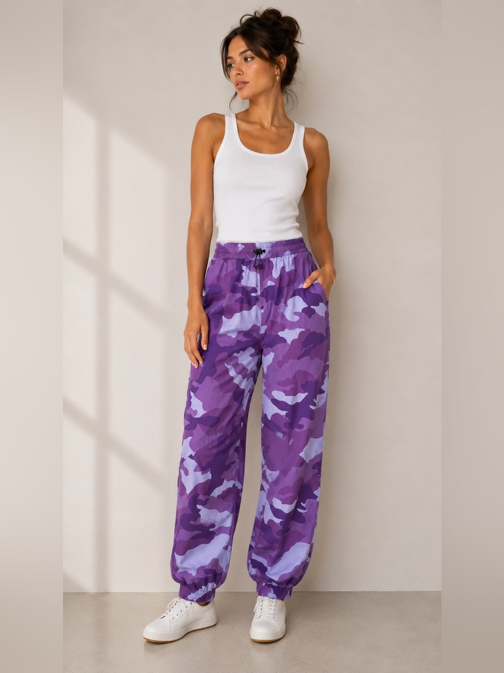 F21 CAMOUFLAGE SWEAT PANTS